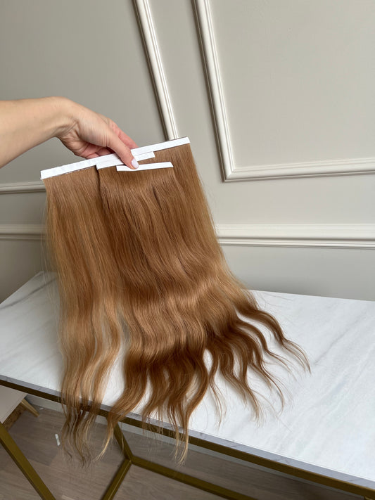 Włosy Naturalne Słowiańskie falowane doczepiane na bio taśmy 70 g 50 cm