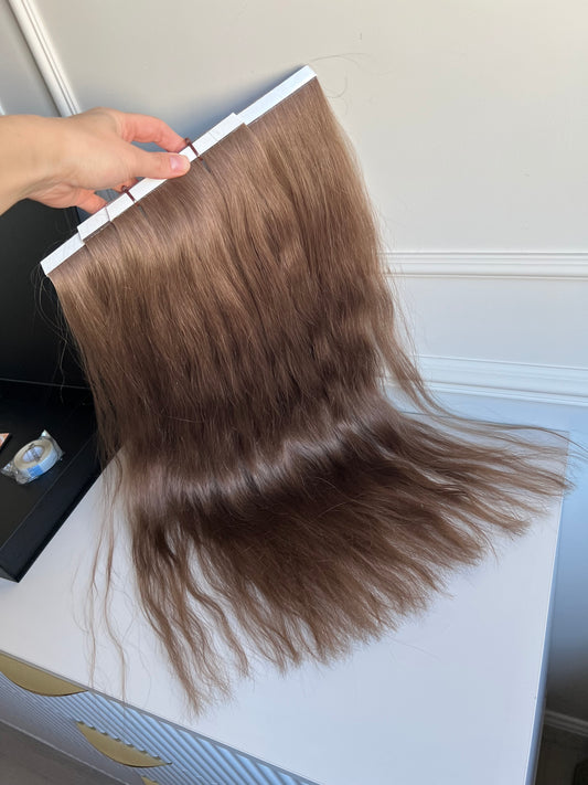 Włosy naturalne słowiańskie 122 g 56 cm Bio taśmy