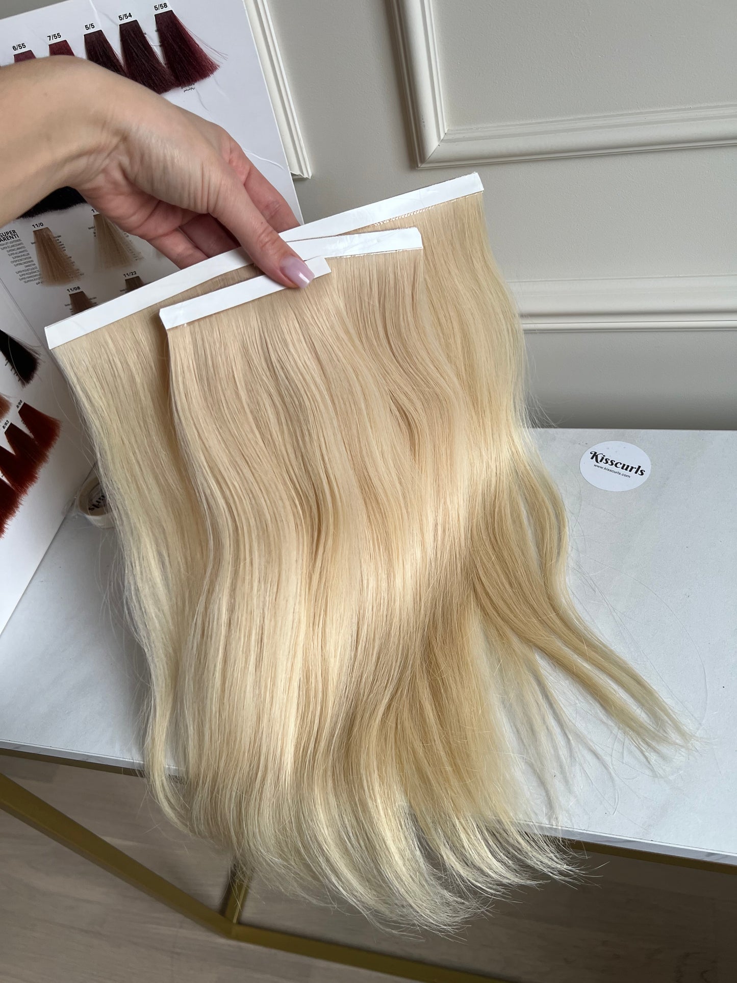 Włosy doczepiane naturalne Blond 45 cm 80 g