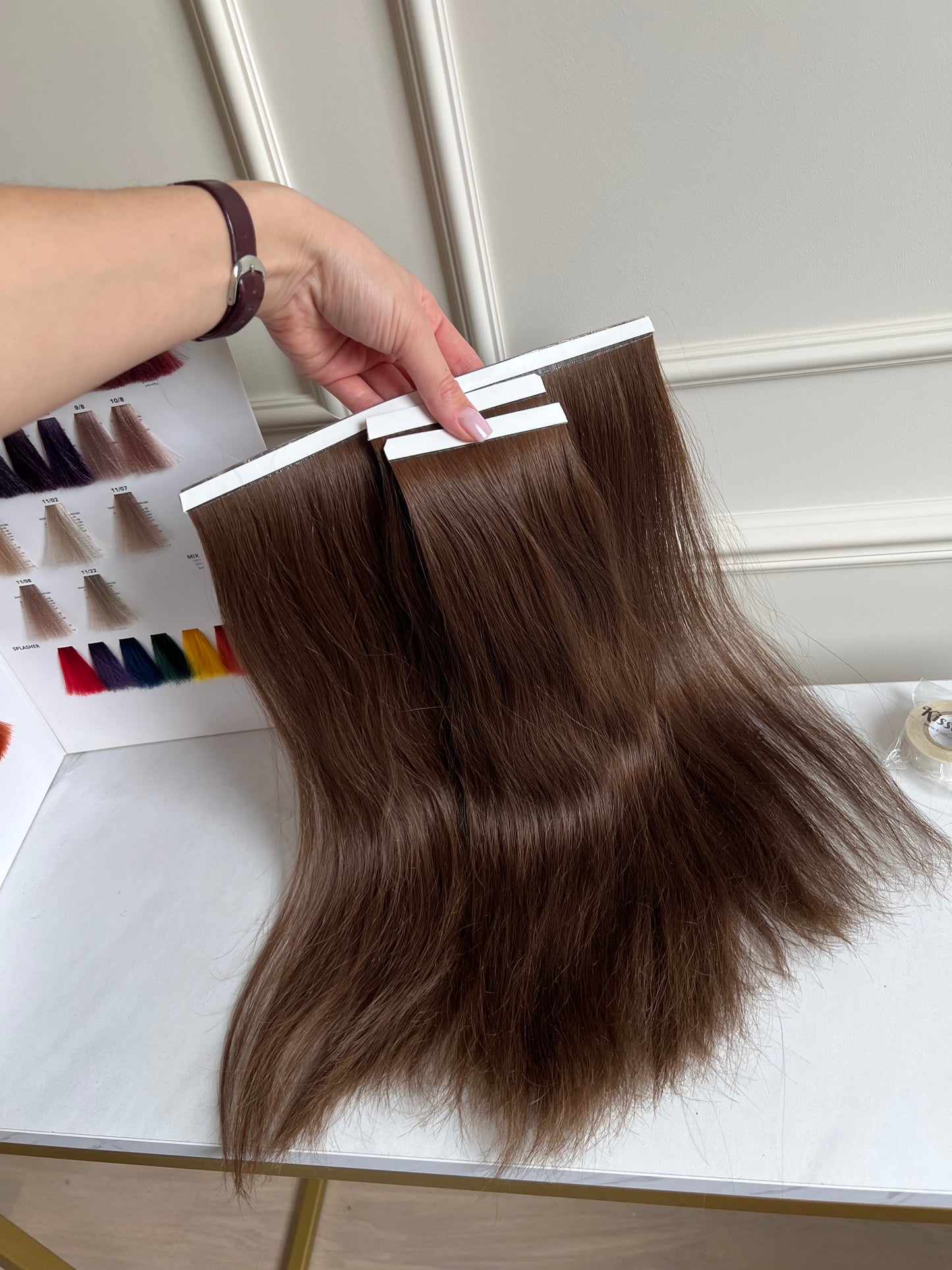 Włosy naturalne słowiańskie Bio taśmy 92 g 41 cm