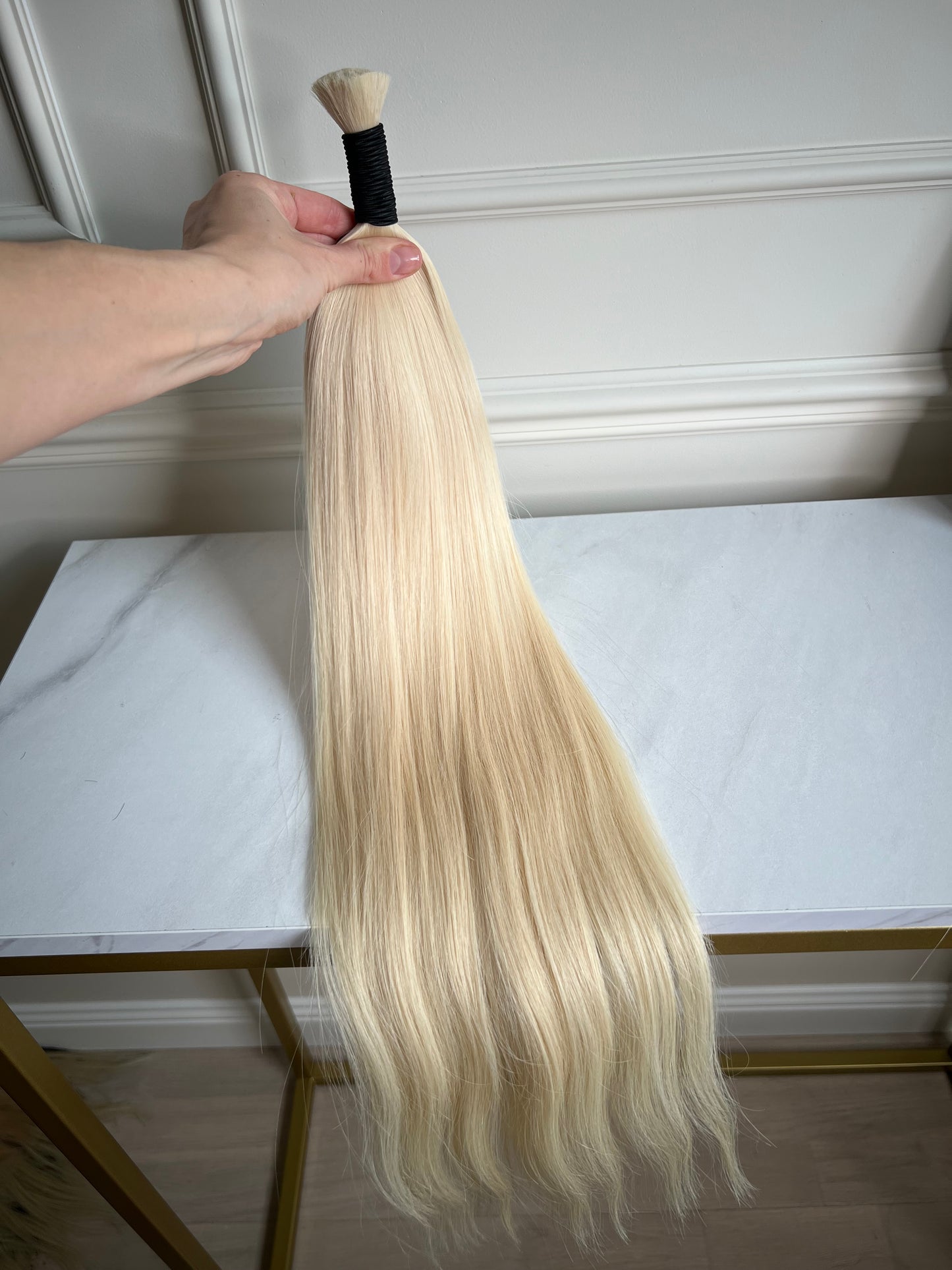 Włosy Do przedłużania słowiańskie 65 cm 107 g jasny blond