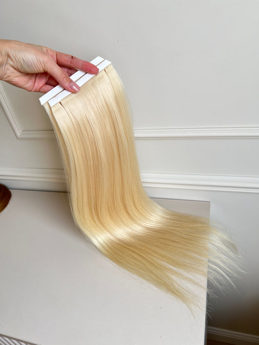 Włosy doczepiane słowiańskie naturalne 56 g 61 cm Bio taśmy boczne