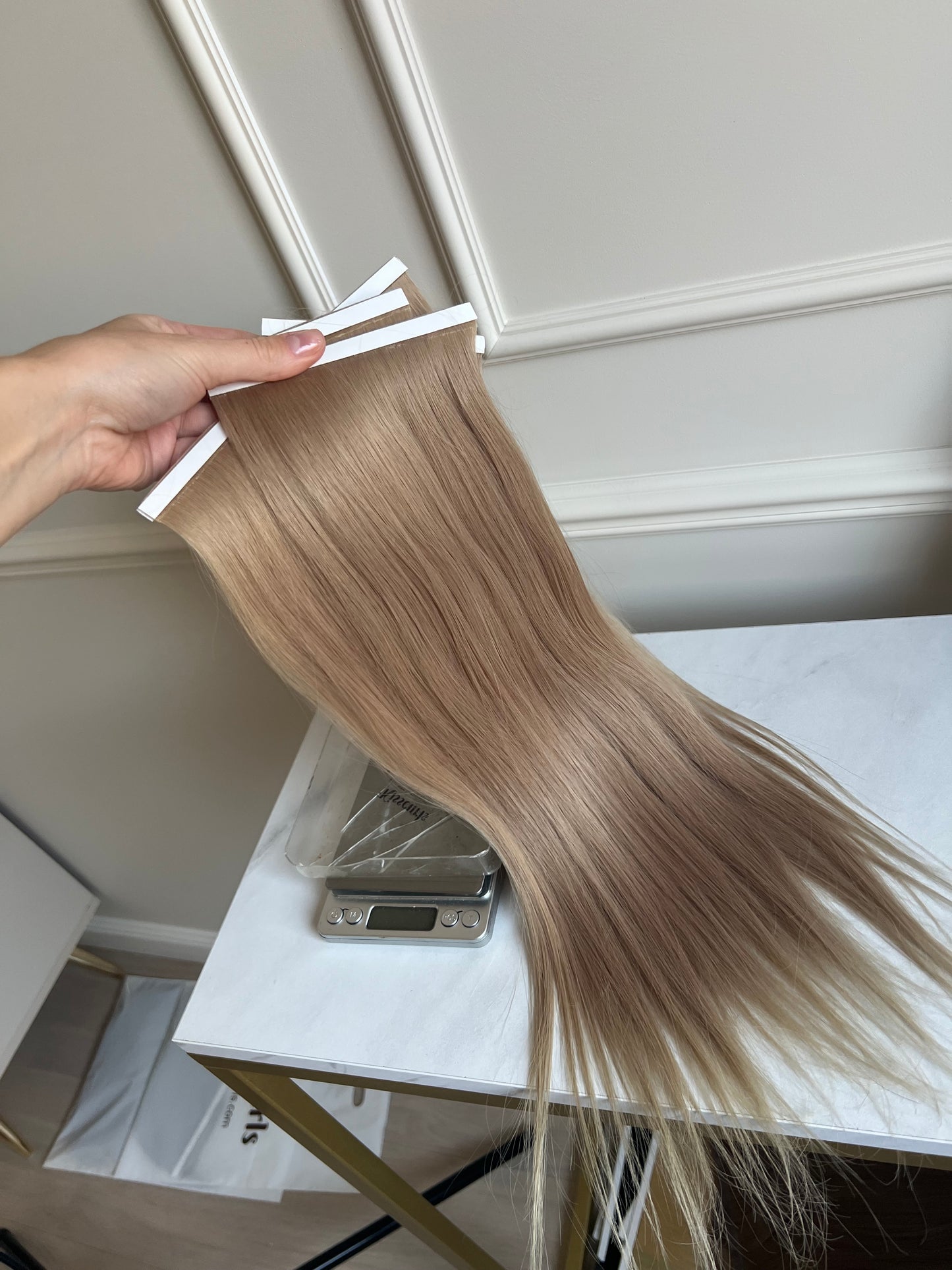 Long PU Tape weft Hair Extensions DIY Set 116g 50cm
