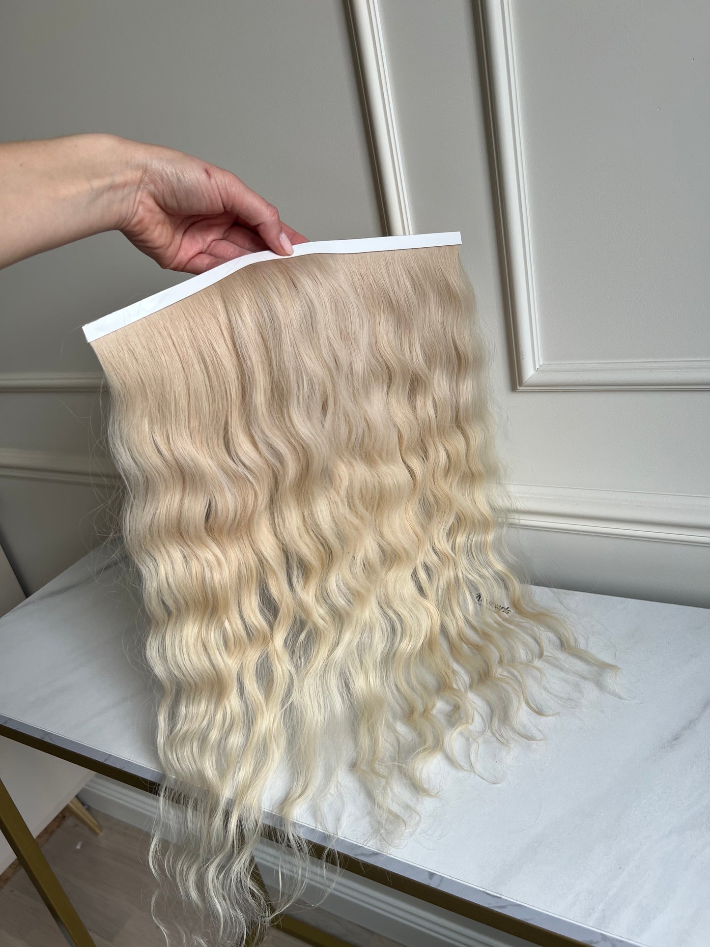 Włosy naturalne doczepiane falowane 1 biotaśma 50см 54g