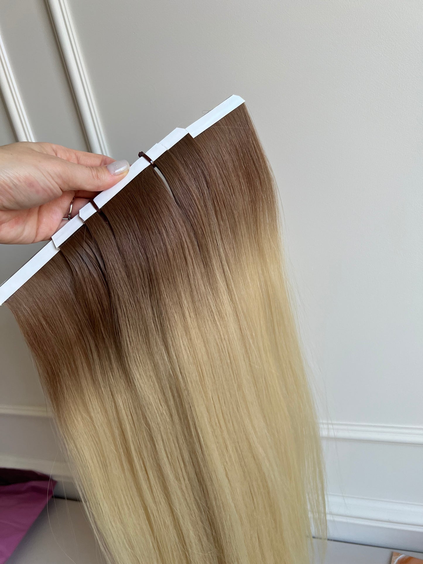 Włosy naturalne słowiańskie jedną głowę 103 g 54cm - biotaśmy