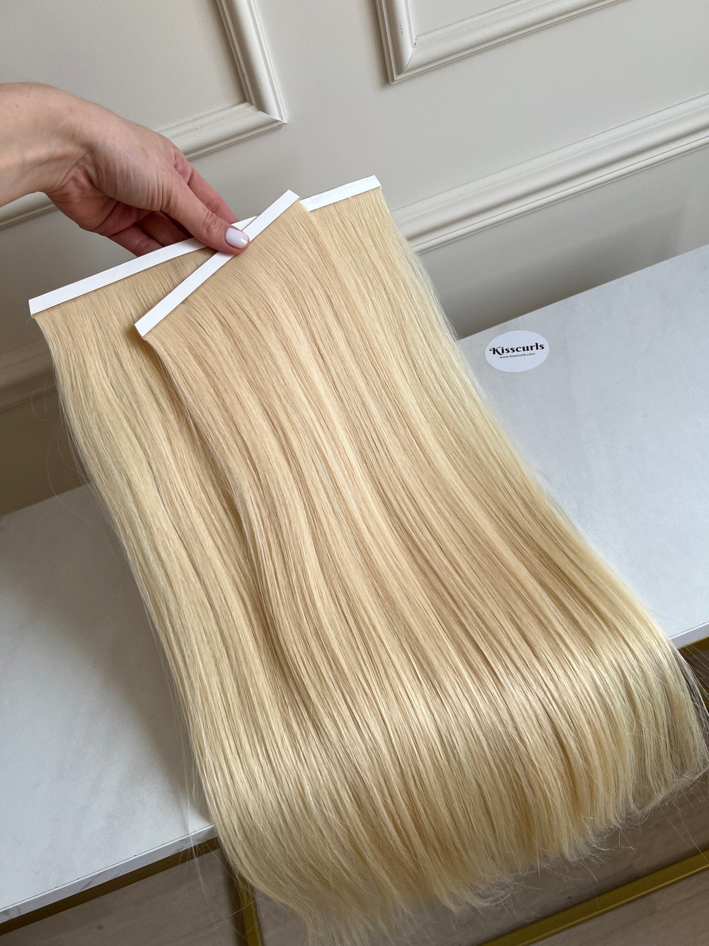 Włosy naturalne słowiańskie biotaśmy 63cm 95g