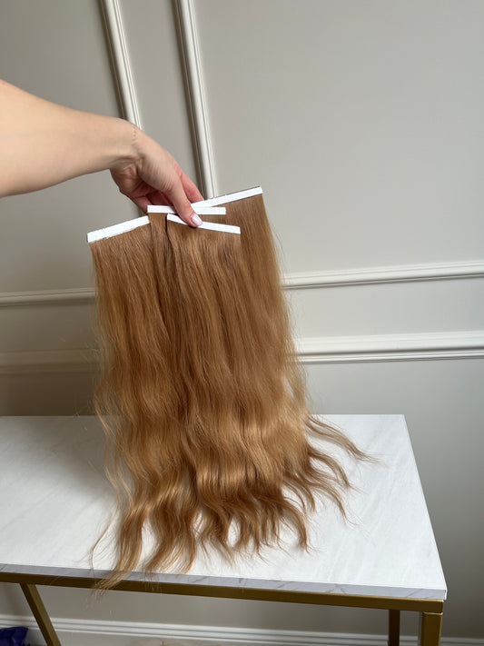 Włosy Słowiańskie naturalne 82g 49cm falowane na biotaśmy