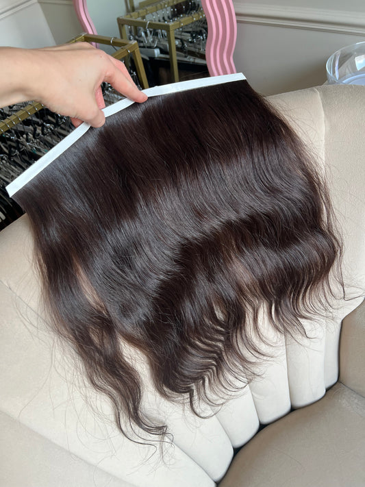 Włosy dziewicze naturalne falowane bio taśmy 71 g 50cm