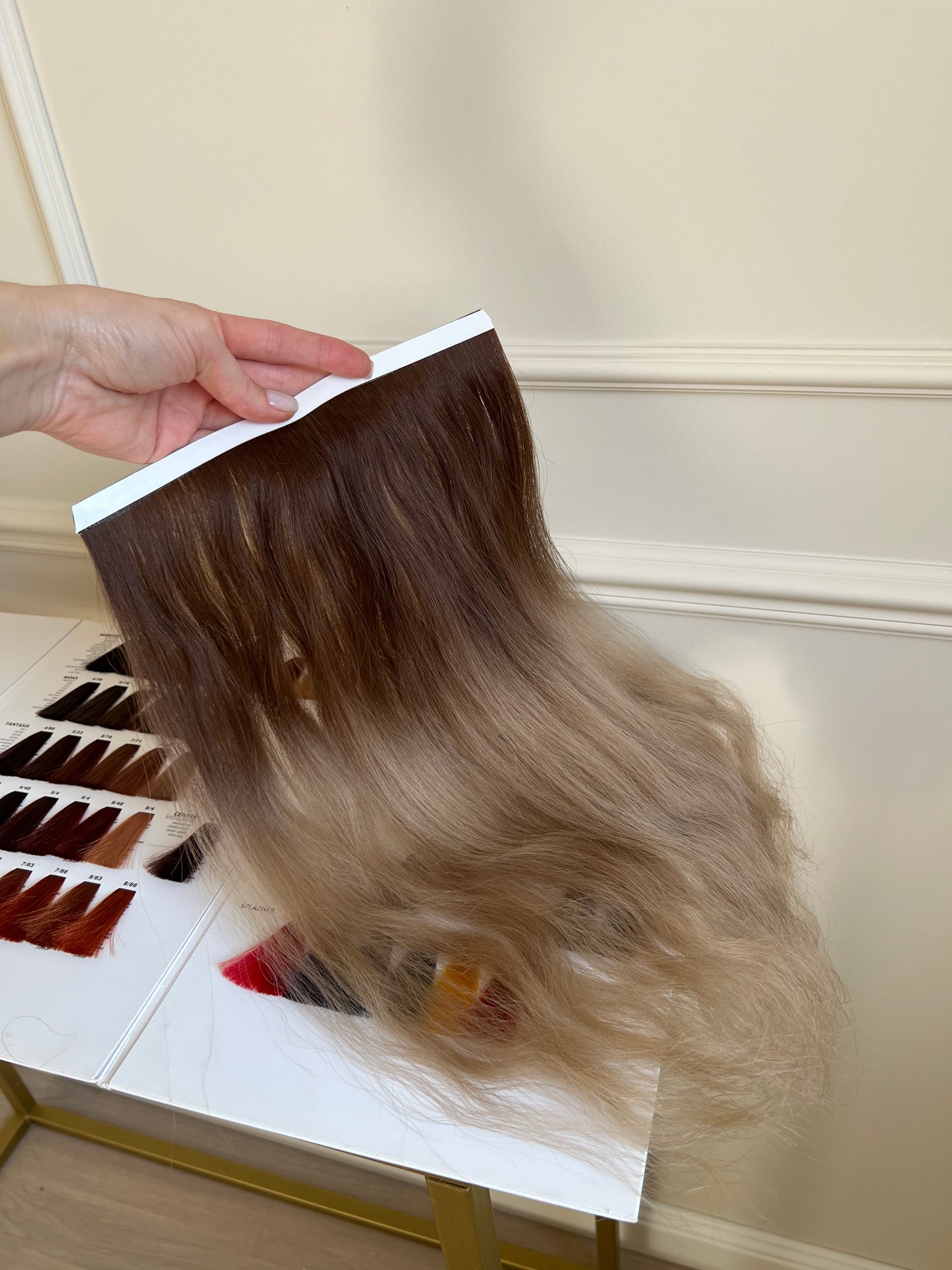 Włosy doczepiane falowane Blond jedną bio taśma 39g 45cm