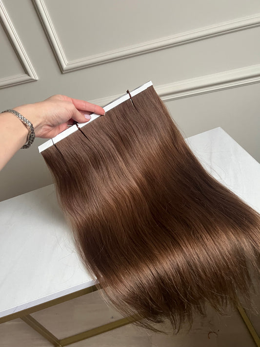 Włosy słowiańskie doczepiane 54 cm 96 g biotaśma