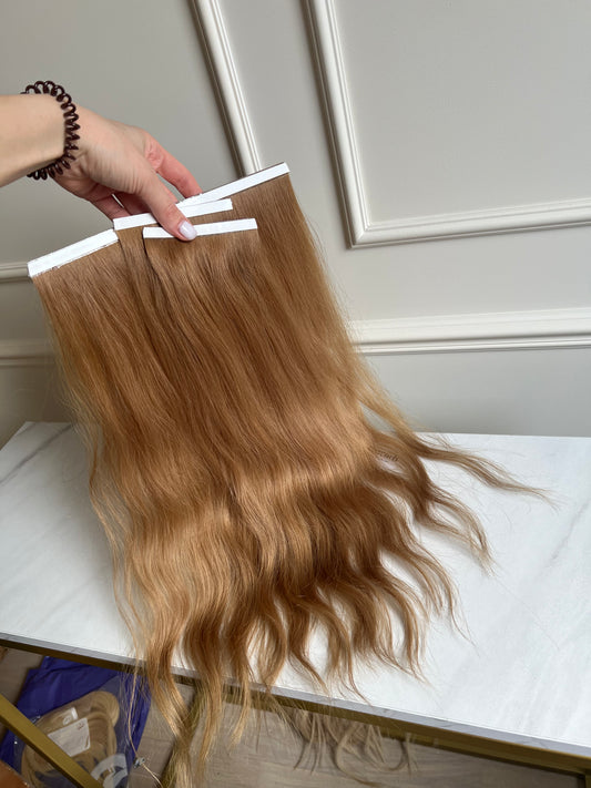 Włosy Słowiańskie naturalne 82g 49cm falowane na biotaśmy