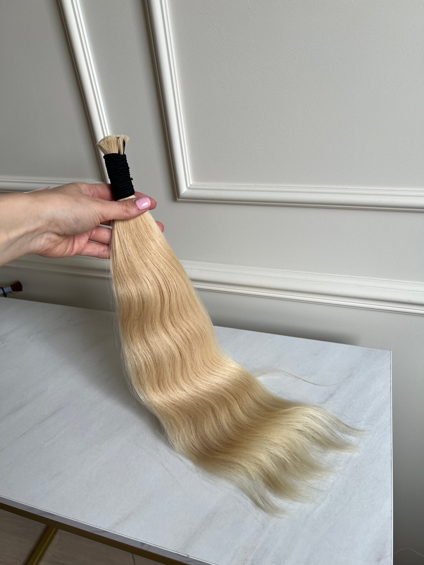 Włosy naturalne słowiańskie 46 cm 89 g