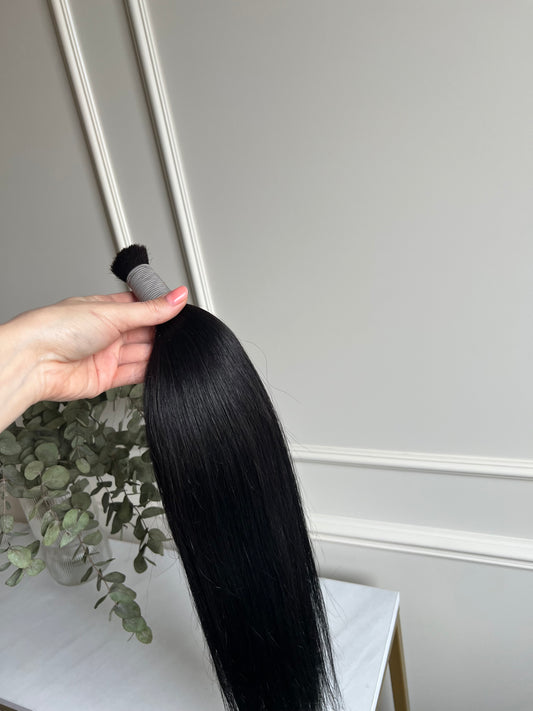 Włosy do przedłużania 54cm 112g w kitce Słowiańskie cięte z jednej głowy