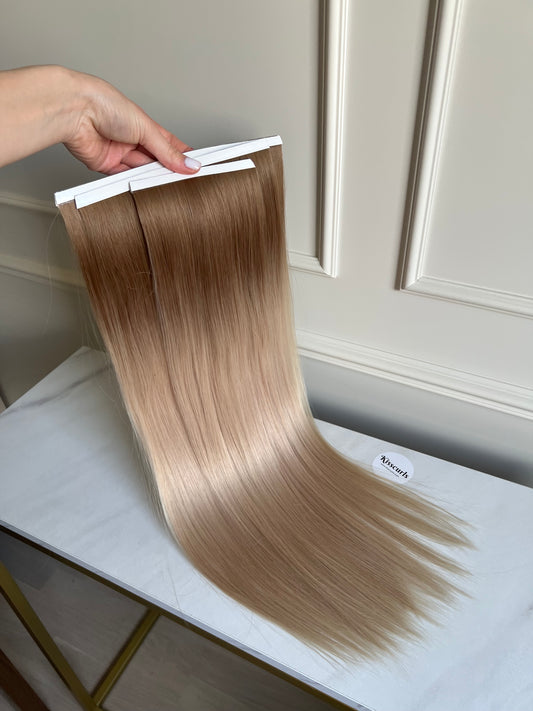 Włosy Naturalne słowiańskie Bio taśmy 138 g 60cm zestaw super jakość