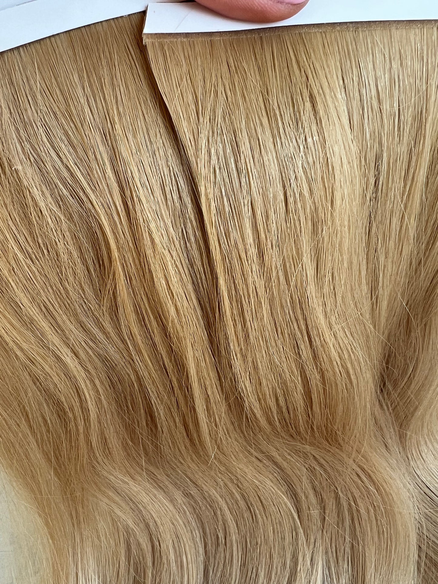 Włosy Naturalne doczepiane słowiańskie 65 cm 107 g Bio taśma Słoneczny Blond