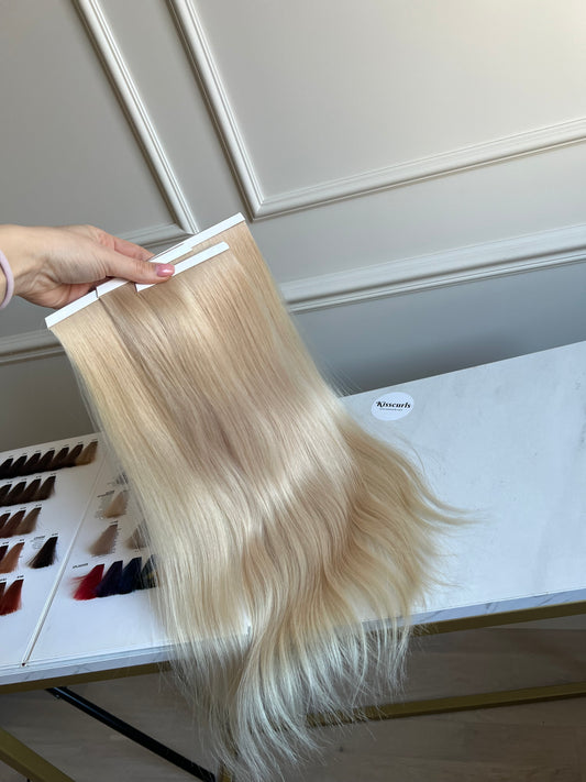 Włosy naturalne słowiańskie 88 g 47 cm 3 biotaśmy