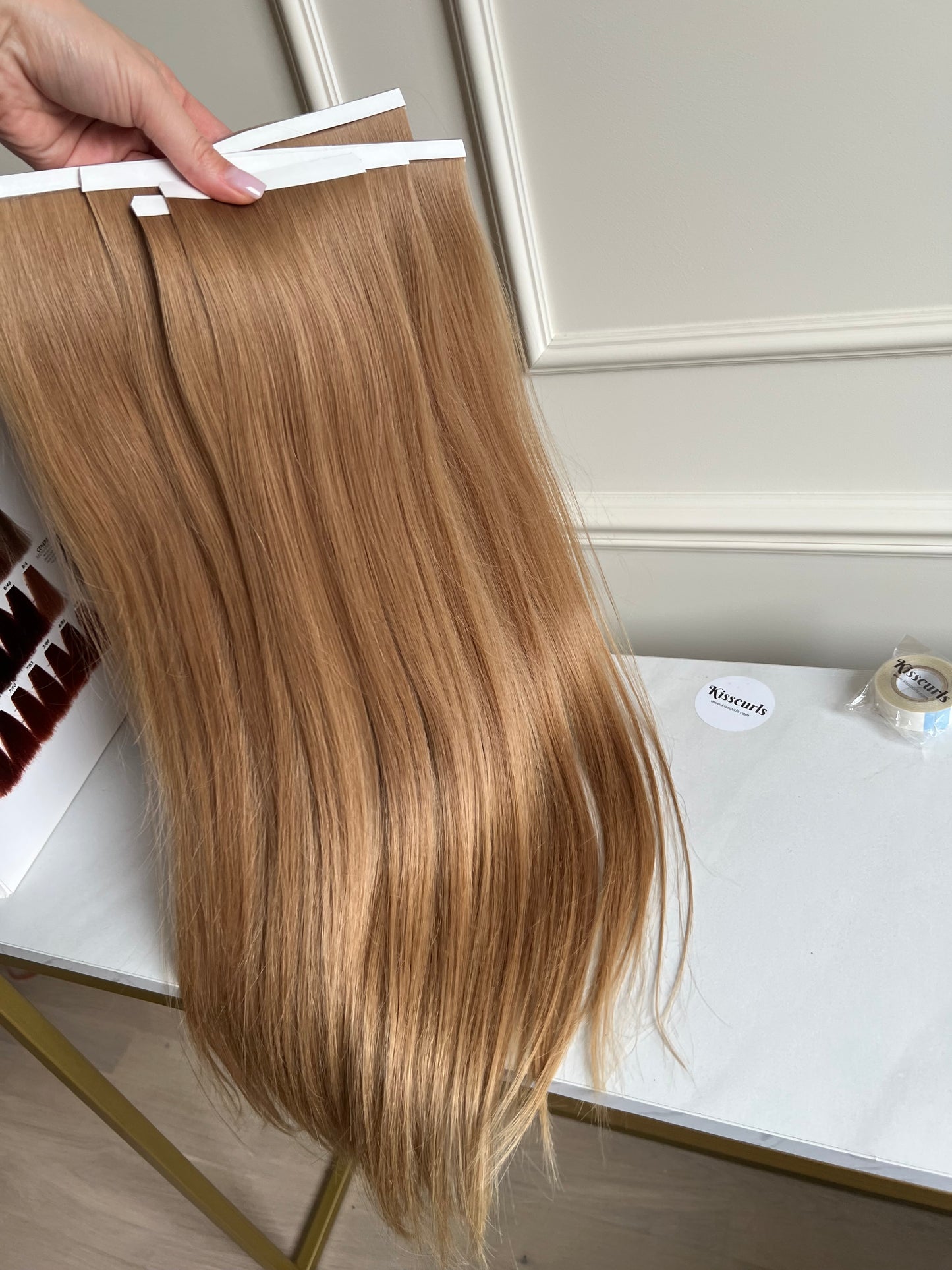 Włosy słowiańskie naturalne doczepiane na Bio taśmy zestaw pięć taśm 183 g 60 cm