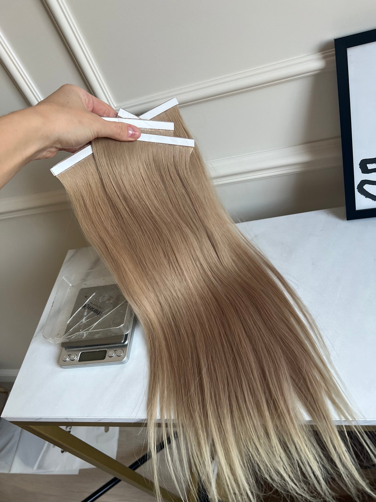 Long PU Tape weft Hair Extensions DIY Set 116g 50cm