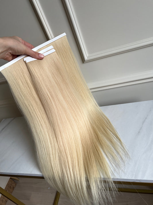 Doczepiane włosy naturalne na bio taśmy słowiańskie 90 g 56 cm