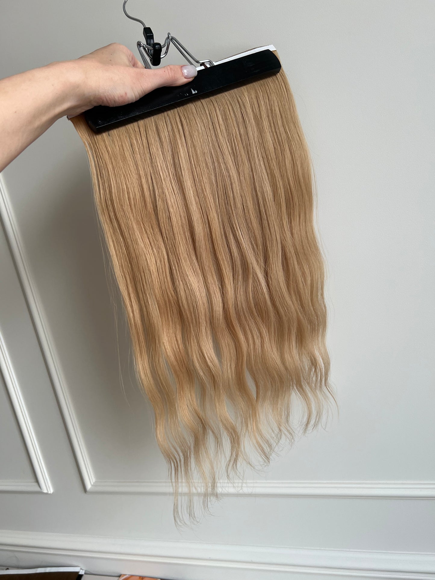 DIY Dark Blonde Long Tape weft Hair Extensions Bio Long Tape Wefts 49cm 65g 2 biotaśmy