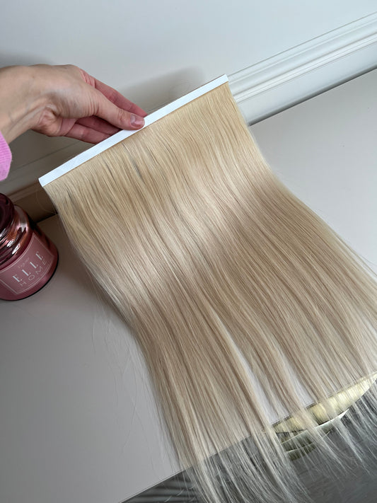 Włosy naturalne doczepiane 💎 Słowiańskie na taśmie 43cm 38g biotaśmy #Jasnyblond
