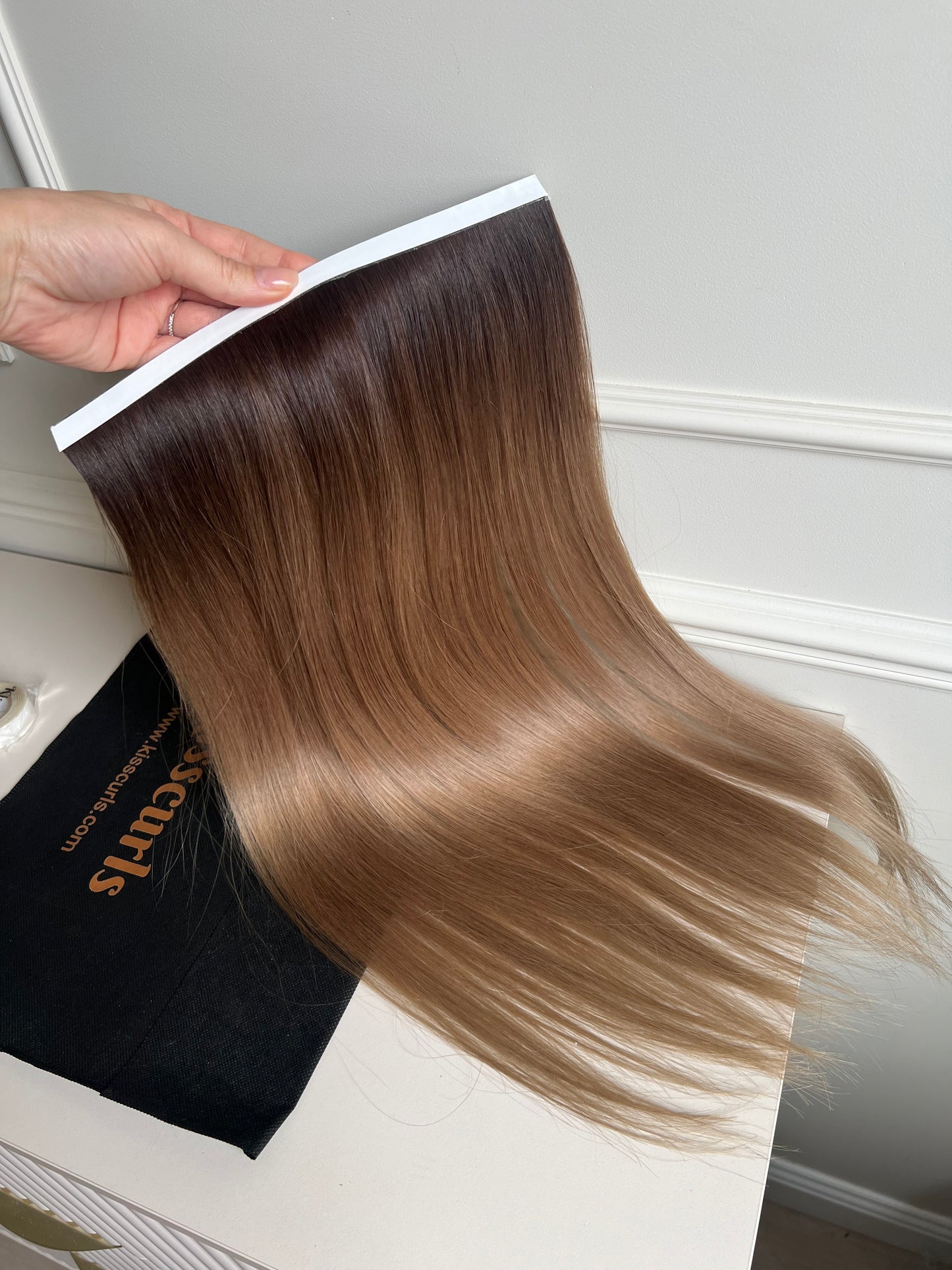 Włosy doczepiane słowiańskie bio taśma 57 cm 62 g
