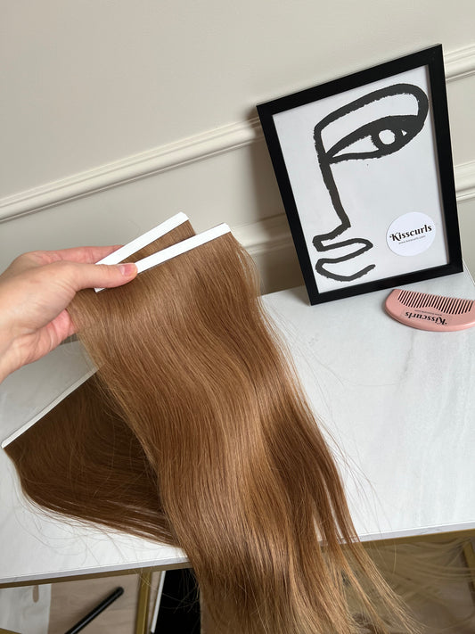 Włosy naturalne doczepiane na taśmie biotaśma zestaw 3 szt 66g 43cm