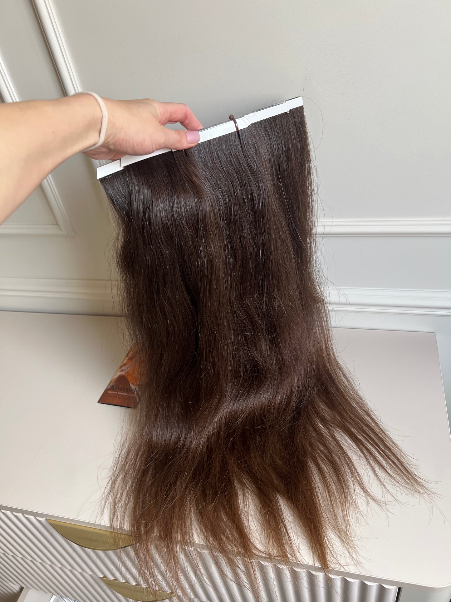 Włosy naturalnie doczepiane dziewicze nie farbowane 110 g 63 cm - bio taśmy 4szt