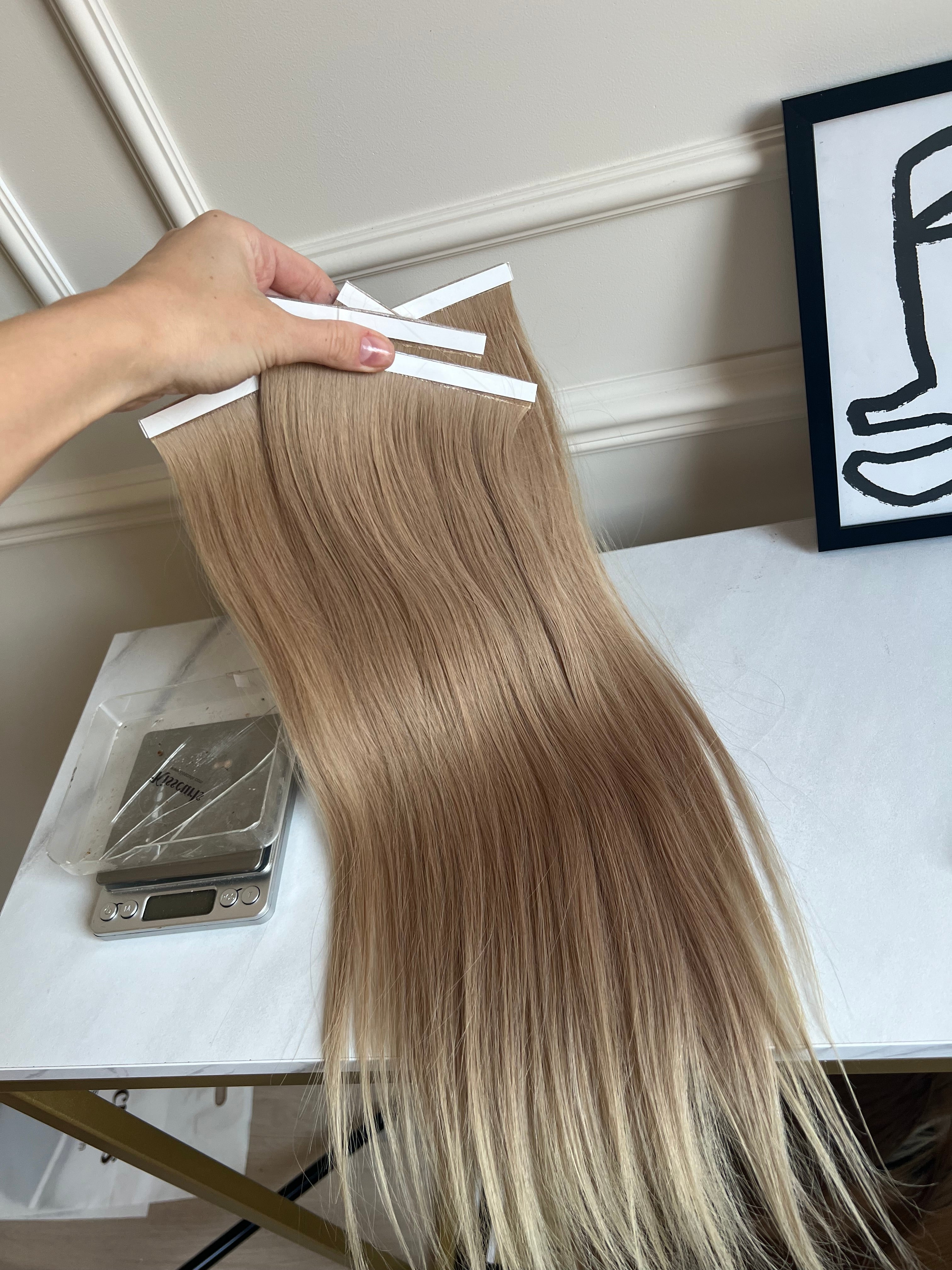 Long PU Tape weft Hair Extensions DIY Set 116g 50cm