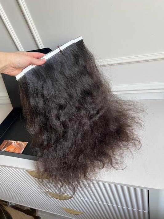 Włosy doczepiane dziewicze nie farbowane falowane 50cm 104g