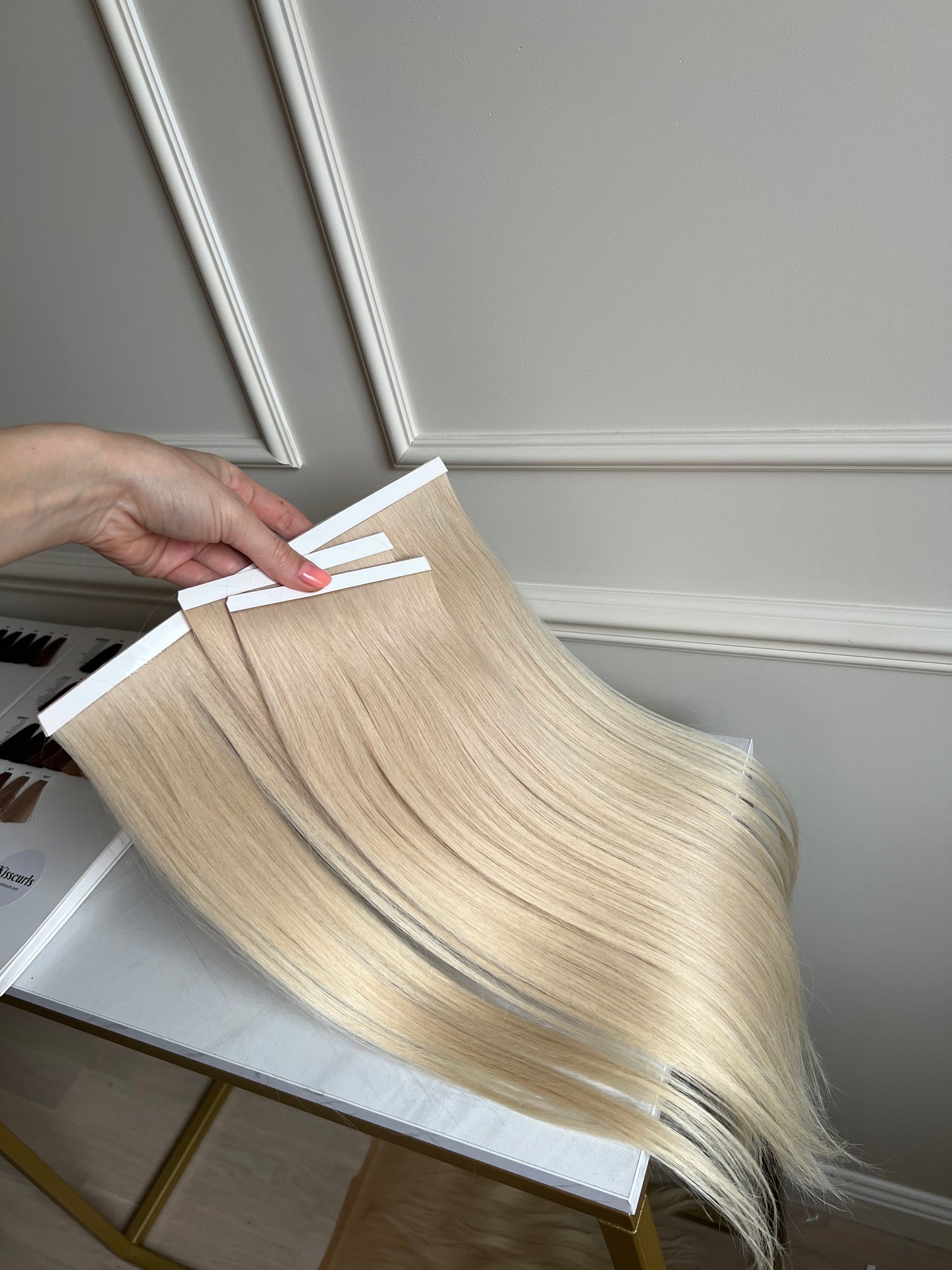 Włosy Naturalne doczepiane Jasny Blond 99 g 51 cm biotape