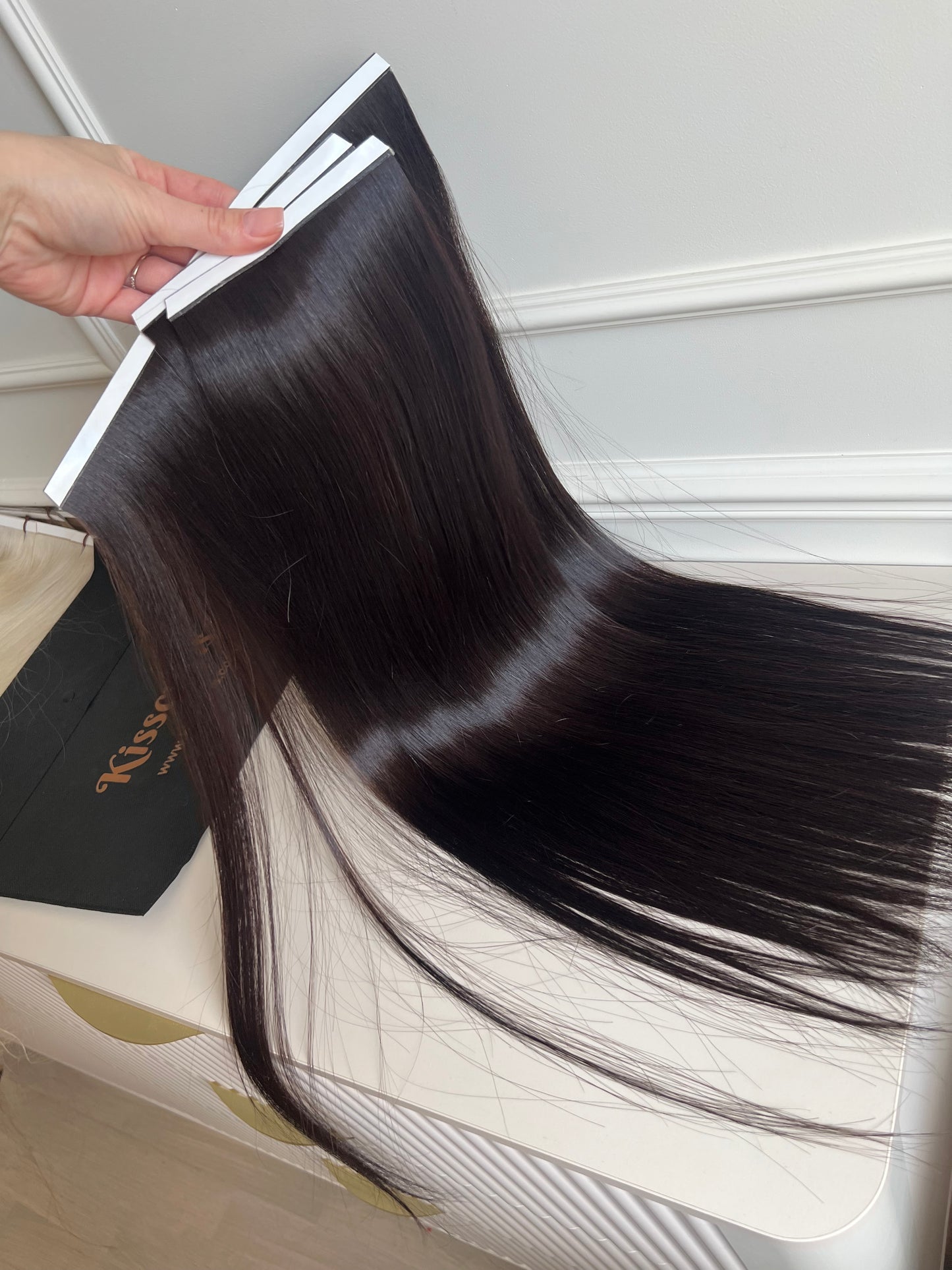 Włosy doczepiane słowiańskie Bio taśmy 124 g 63 cm