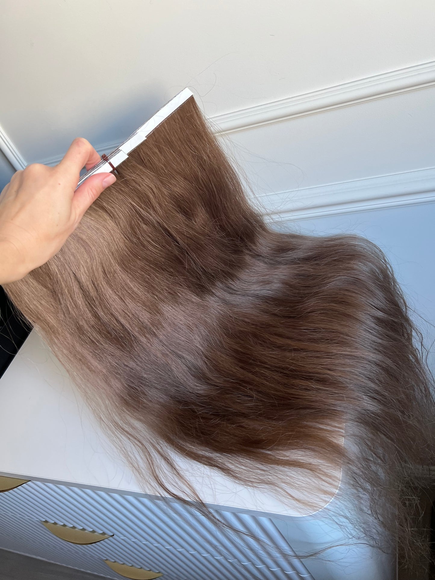 Włosy naturalne słowiańskie 122 g 56 cm Bio taśmy