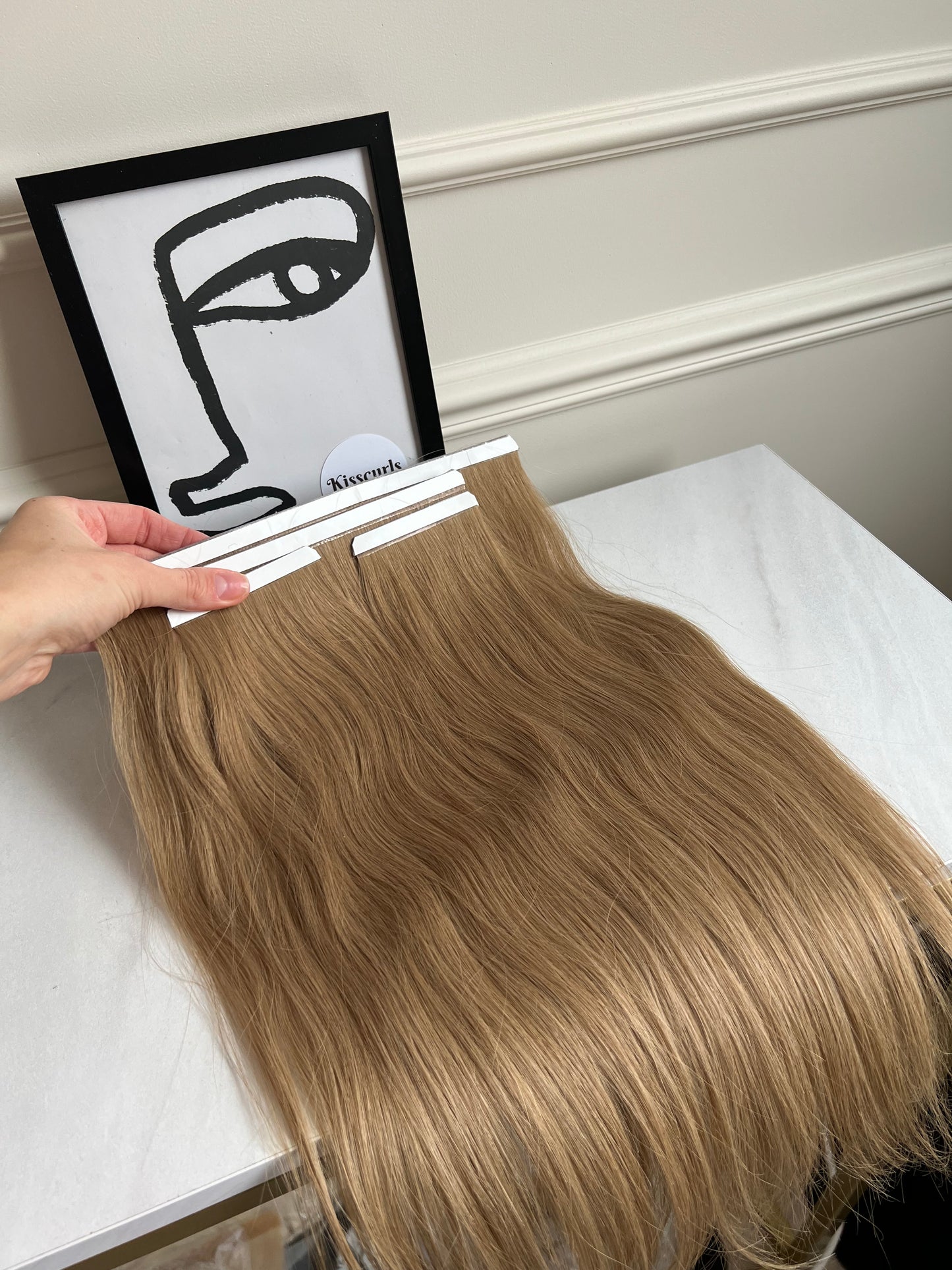 Włosy naturalne doczepiane słowiańskie na taśmie zestaw 4 szt 80g 41cm