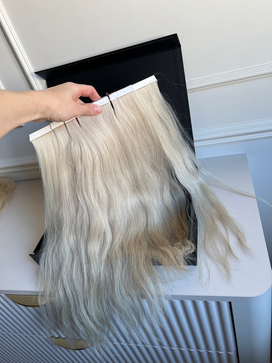 Włosy doczepiane naturalne 45 cm 100 g Bio taśmy kategoria lux