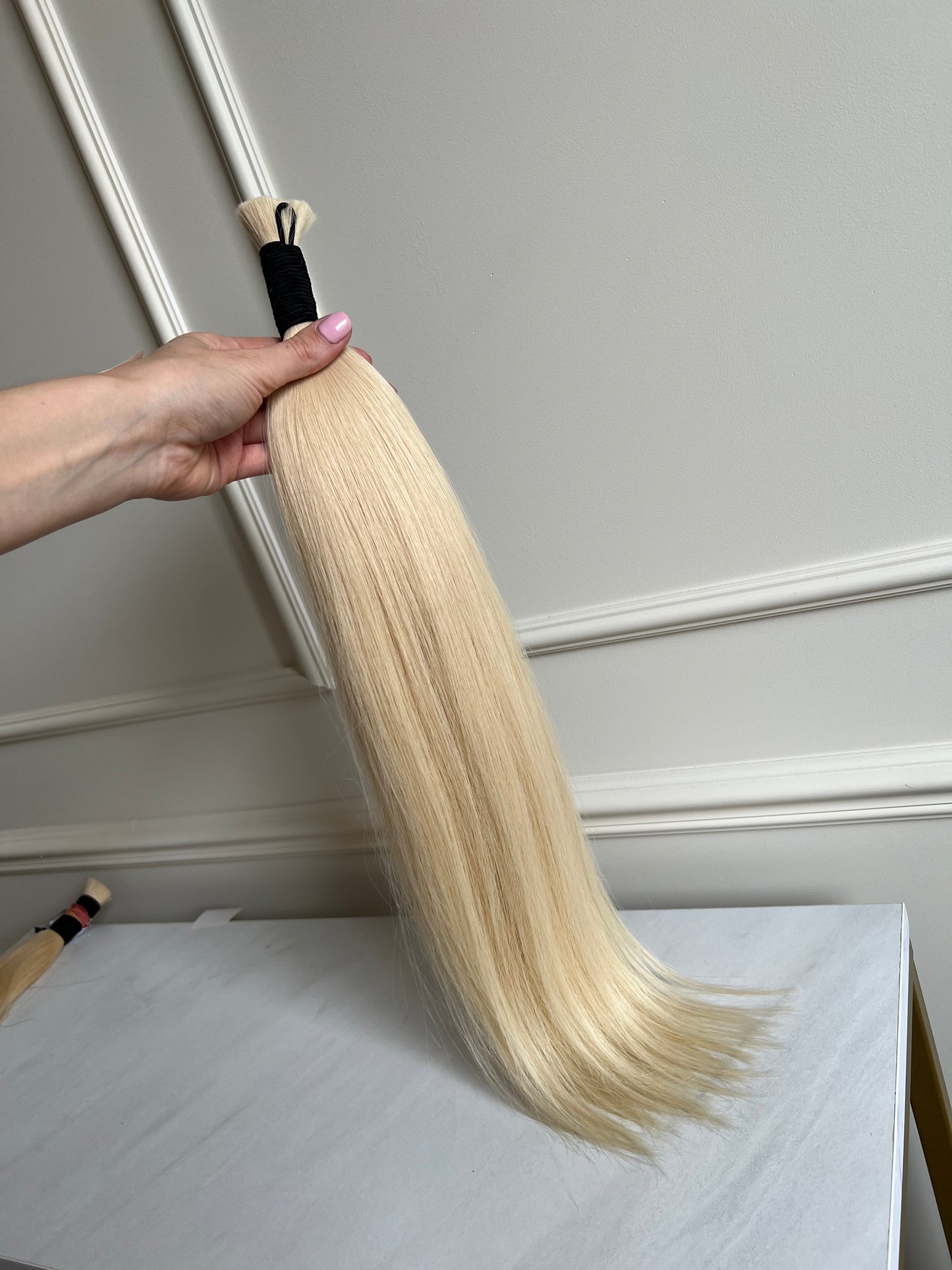 Włosy naturalne słowiańskie do przedłużania 55 cm 91 g
