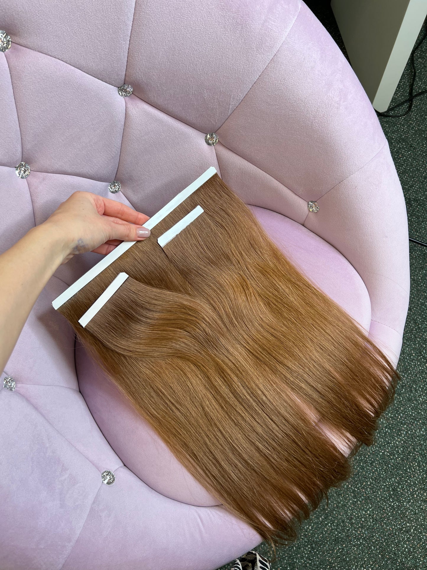 3 szerokie biotaśmy 70g 46cm włosy Słowiańskie Premium cięte z jednej głowy