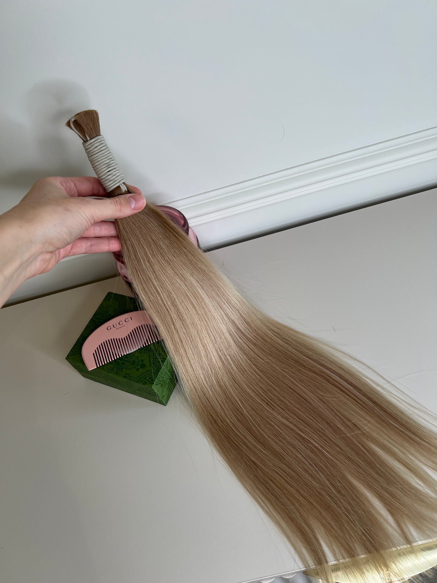 Włosy Słowiańskie do przedłużania w kitce 54cm 85g Cięte z jednej głowy