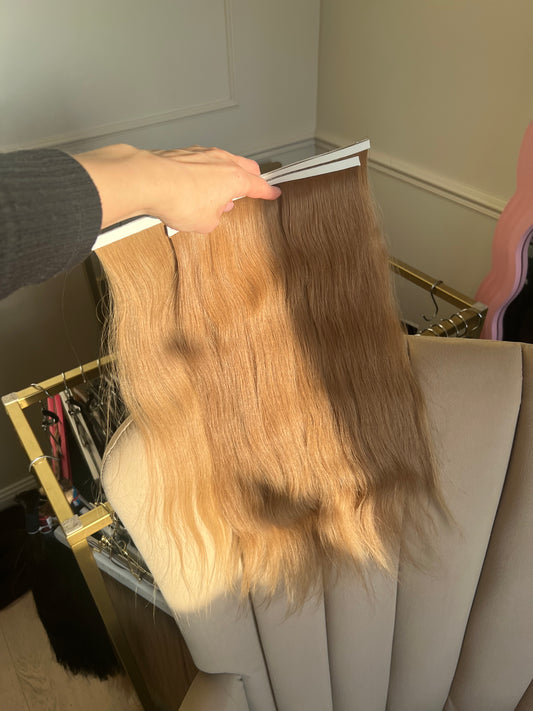 Włosy falowane doczepiane naturalne słowiańskie 86 g 45 cm