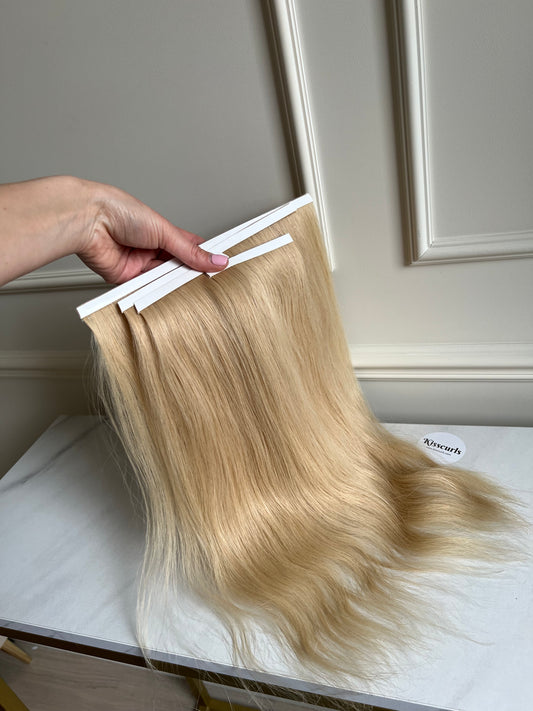 Włosy Słowiańskie na biotaśmy falowane końcówki 90 g 41 cm