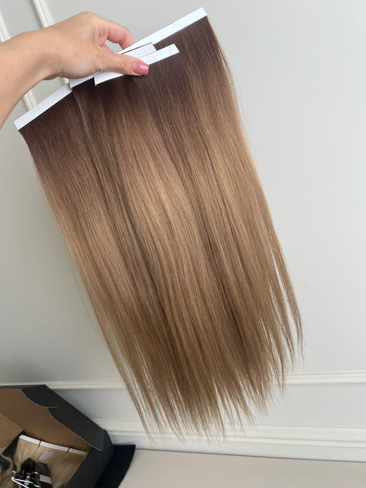 Włosy słowiańskie doczepiane 51 cm 109 g biotaśmy Ombre