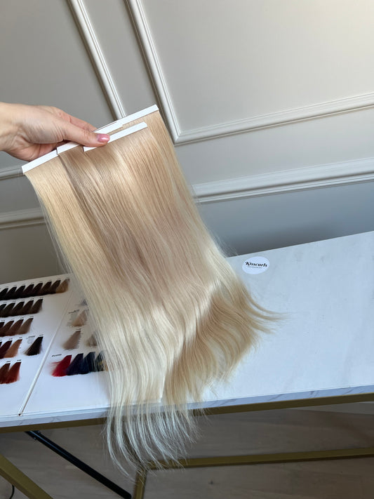 Włosy naturalne słowiańskie 88 g 47 cm 3 biotaśmy