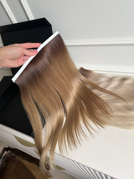 Włosy doczepiane słowiańskie bio taśma 48 cm 56 g