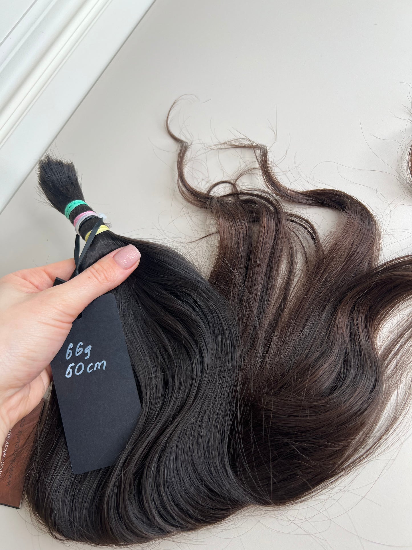 Włosy naturalne Dziewicze nie farbowane w kitce 66 g 60cm Cięte z jednej głowy