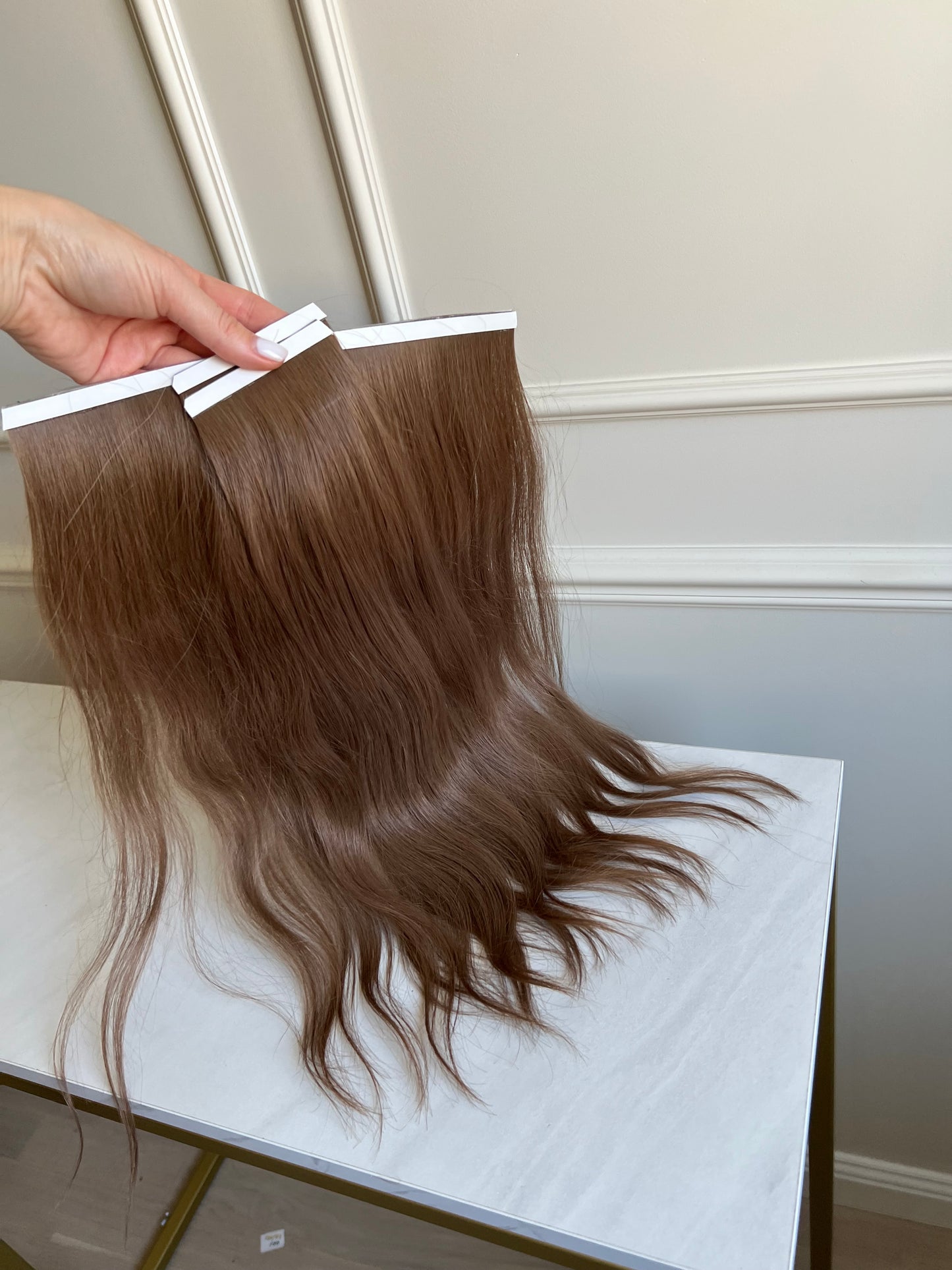 Włosy naturalne Bio taśmy słowiańskie falowane 66g 45cm