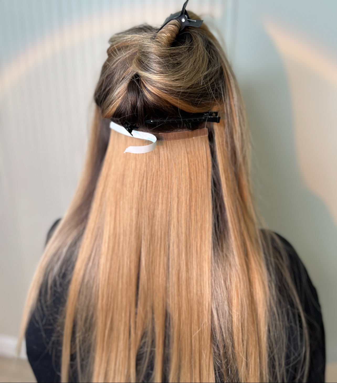 Włosy dziewicze nie farbowane naturalne falowane Metoda Bio taśmy 101g 48cm