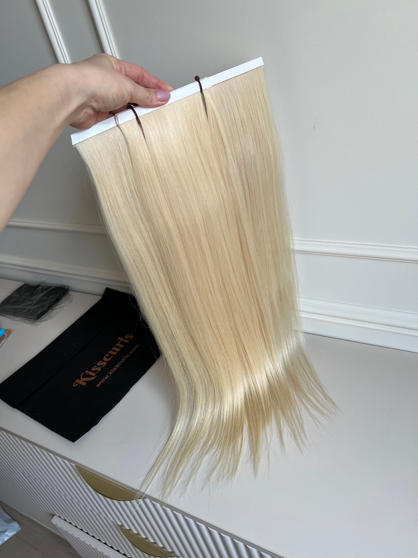 Włosy naturalne doczepiane słowiańskie 107 g 60 cm biotaśmy