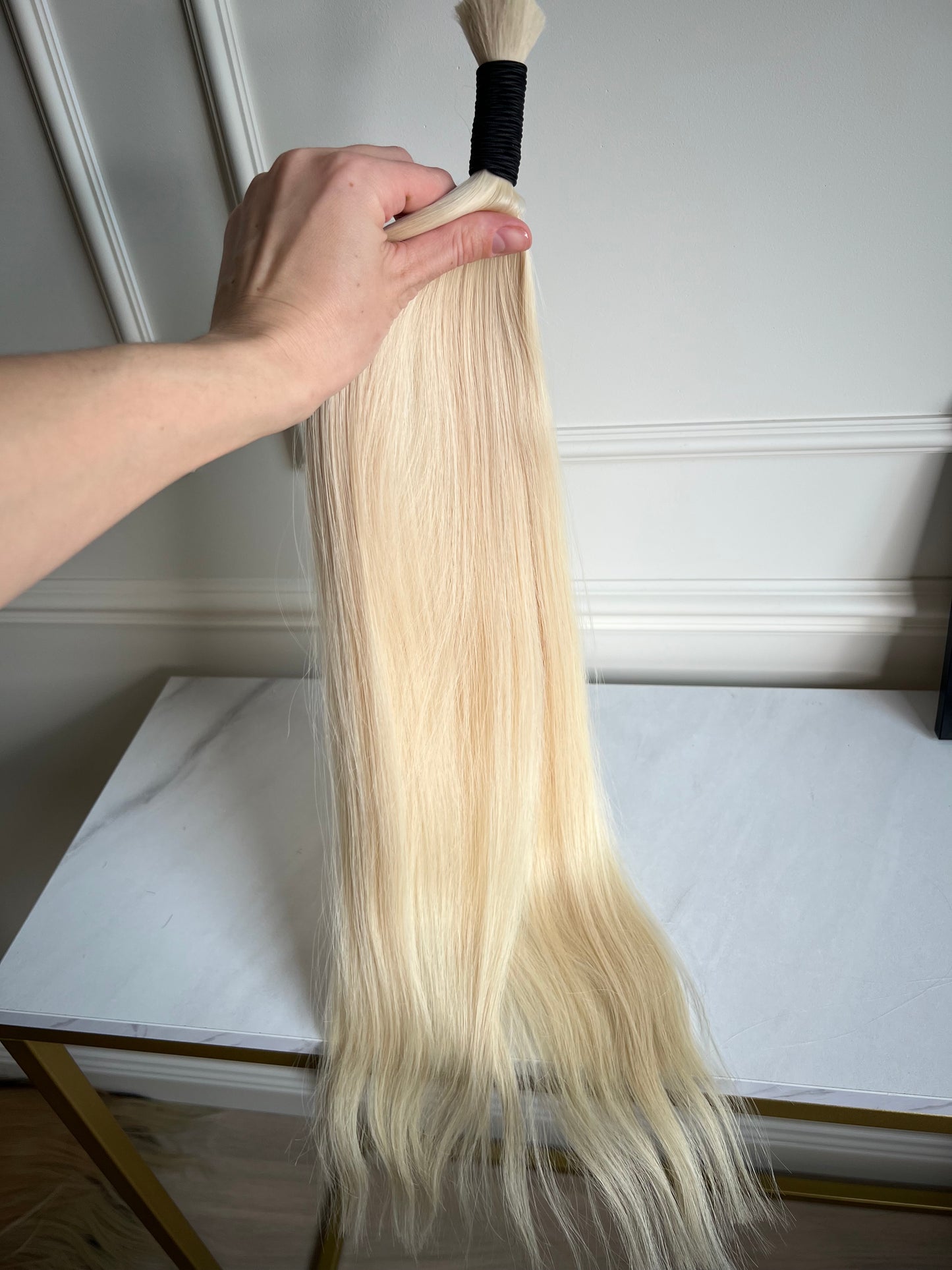 Włosy Do przedłużania słowiańskie 65 cm 107 g jasny blond