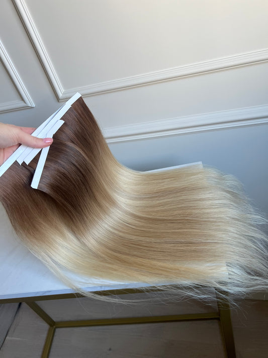 Włosy naturalne doczepione słowiańskie biotaśmy 115g 52cm