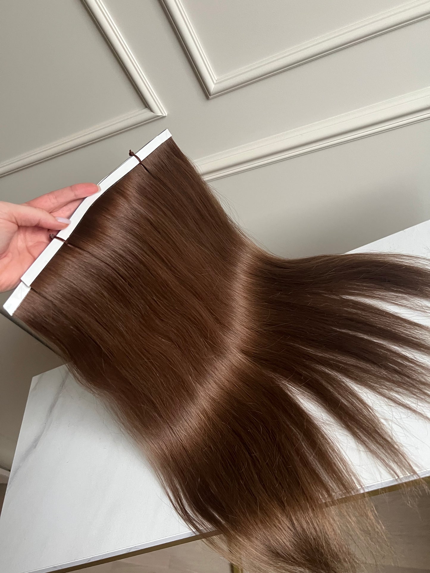 Włosy słowiańskie doczepiane 54 cm 96 g biotaśma